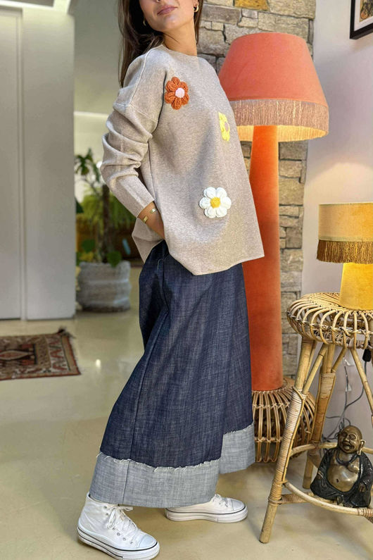 Hello Miss Daisy Knit Mocha Marl